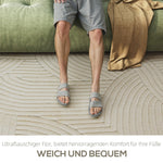 Machine-Woven Rug, 15mm High, Non-Slip, Cream White