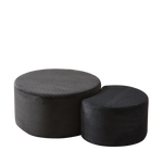Coffee Table Set, 2-Piece Upholstered Round Foam