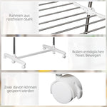 Mobile Clothes Airer, Foldable Tower Dryer 2 Levels, Silver