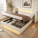 Multifunctional Bed Frame with LED & USB 180x200cm - Velvet