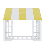 Children's Canopy Bed 90x200cm with Storage, Wooden Frame, White