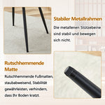 Round Dining Set 100cm Table 4 Faux Leather Chairs - Wood Look/Black