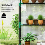Greenhouse, Roll-Up Door, Window, Shelves, 143x74x190cm, White