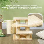 Cat Stairs, 11cm Step Height for Older Pets, Plush Cream