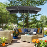 Parasol/Umbrella, Foldable Sunshade for Beach/Garden/Balcony, Grey