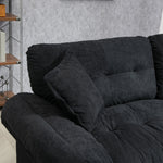 Two-Seater Sofa with Double Layer Cushions and Pocket Springs, 213 cm Chenille