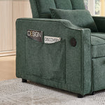 3-in-1 Light Luxury Sofa Bed with Slide-to-Transform Design and USB Charging, Green