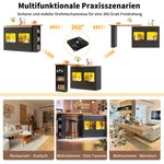 Extendable Bar Table 360° Rotating Storage LED 135-203cm - Black