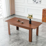 Extendable Dining Table with 2 Drop Leaves, Rectangular Space-Saving Design, Walnut Finish