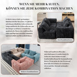 Sofa 2-Person Plush Cushion Side Pockets, No Assembly, Black