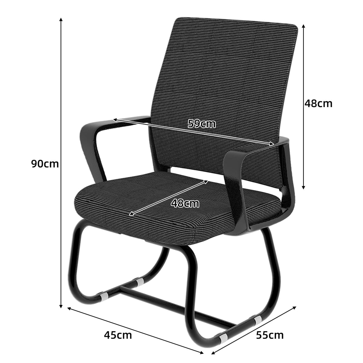 Minimalist Office Chair - Modern, Comfortable, Metal Frame