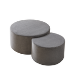 Coffee Table Set, 2-Piece Upholstered Round Foam