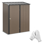 Tool Shed with Pent Roof, 1.34 m², Galvanized Steel, Brown