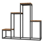 Plant Stand, 4-Level Flower Shelf, Wooden, Light Brown