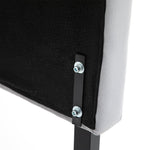 Headboard Upholstered Modern Design, Grey
