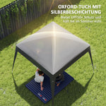 Gazebo Replacement Roof, 3x3m, Water-Repellent, Winter-Proof, Dark Grey