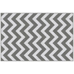 Outdoor Carpet Waterproof Plastic 121x182cm, Light Grey/White
