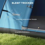 Tunnel Tent, Family Camping, Water-Repellent, 6 Person, Blue