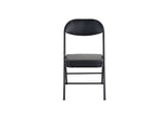 4 Pack Folding Chairs with Padded Seats Durable Metal Frame
