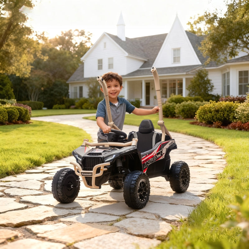 Electric Off-Road Vehicle for Children with Remote Control and LED Lights, Yellow