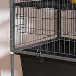 Small Animal Cage, 5 Levels, Non-Slip Ramps, Hammock, Dark Grey