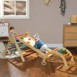 5-in-1 Children's Climbing Frame with Ramp, Bridge and Triangular Ladder, Colorful