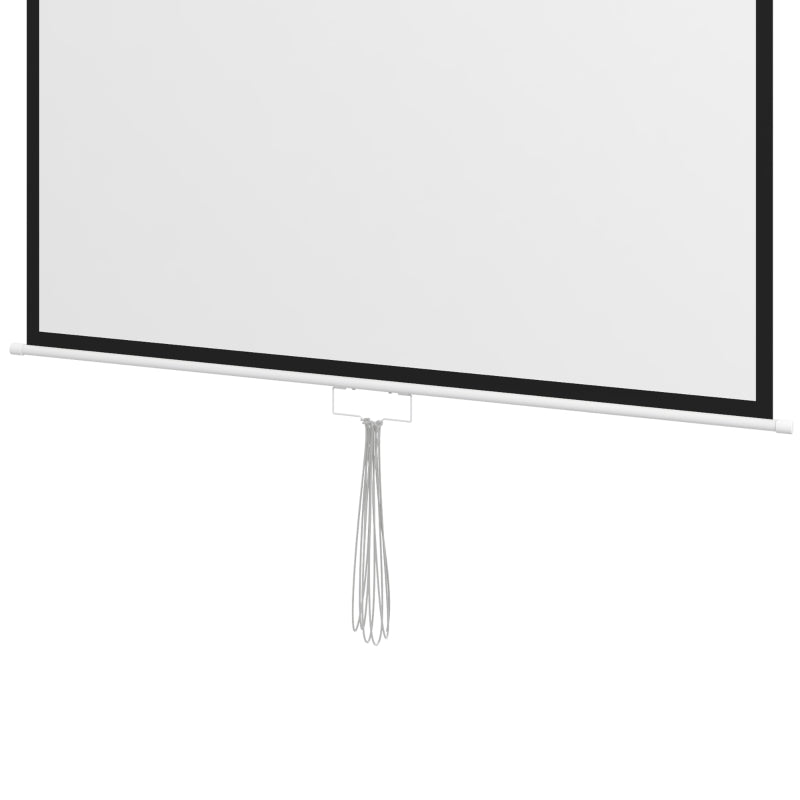 Projector Screen, 178x178cm, 99-inch, 1:1, HD 4K, for Home Theater, Office, Presentations, Plastic