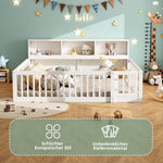 Daybed Sofa Bed 140x200cm Storage Compartment Slatted Base Pine Wood White