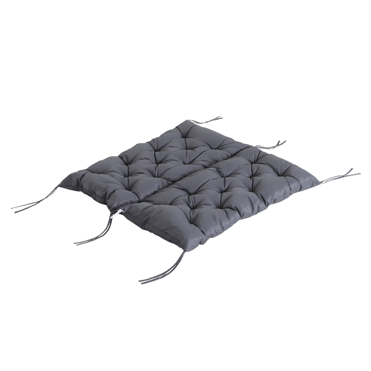 Garden Bench Seat Cushion 100x98x8cm Comfortable Weatherproof Dark Grey Cotton