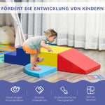 Foam Building Blocks, 4-Piece Soft Climbing & Construction Toys, Multi-colored