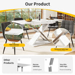 Extendable Dining Table 118-157cm Cross Legs