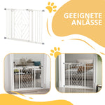 Stair Gate, Automatic Drill-Free Door Barrier, White