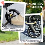 Dog Stroller, Lightweight Foldable with Cushion & Mesh, Aluminum Gray