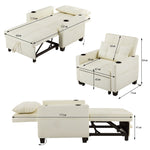 3-in-1 Pull-Out Sofa Bed - Cup Holders & USB Port, Single