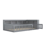 Daybed Sofa Bed 90x200cm Storage USB/Socket Railing - Grey
