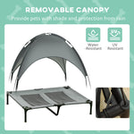 Dog Bed Canopy, Breathable, 92x76x90cm, Taffeta Fabric, Grey