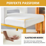 Bar Stools Set of 2 Nordic Style Square Gold Metal Legs