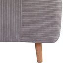 2-in-1 Sofa Bed Sleeper Chair Adjustable Folding Mattress Corduroy Light Grey