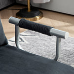 Sleeper Sofa 2-Seater Adjustable Backrest Velvet Black