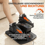 Mini Pedal Trainer 12 Speed LED Display Remote Control Portable - Black