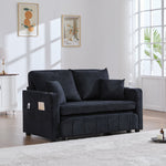 Multifunctional Sofa Bed, Foldable Pull-Out, USB Charging, Cup Holder, Fabric