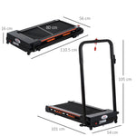 Electric Treadmill, Foldable Fitness Equipment 1-6 km/h, Sturdy Steel Frame, Black