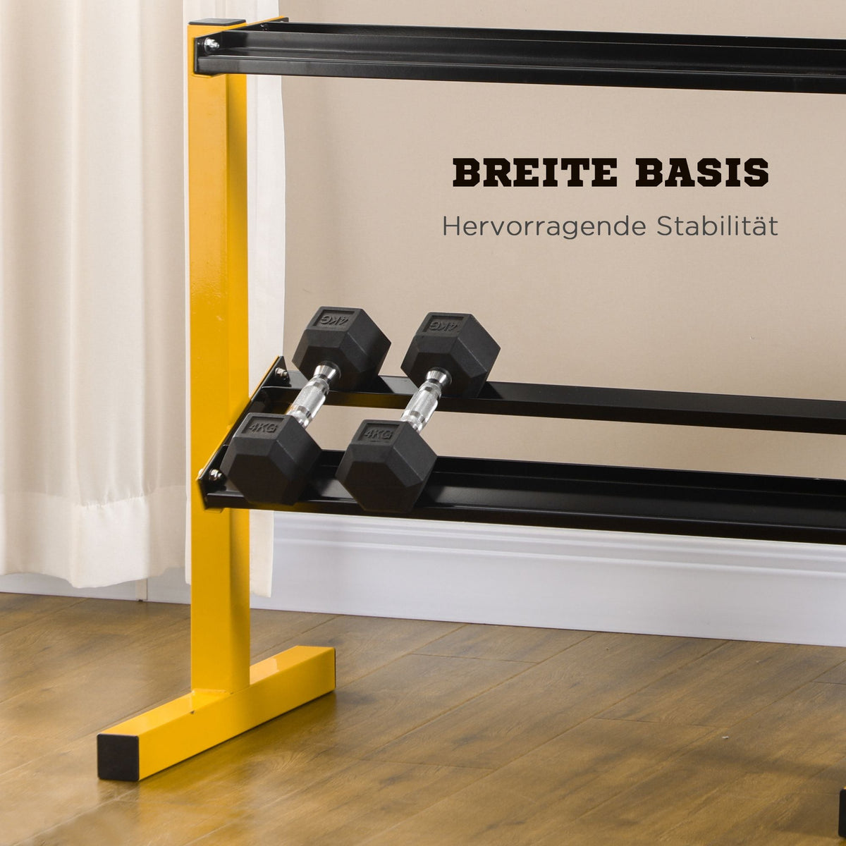 Dumbbell Rack, 2 Levels, 270 kg, Steel