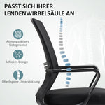 Office Chair, Swivel Rotating Desk, Adjustable Rollable, Black