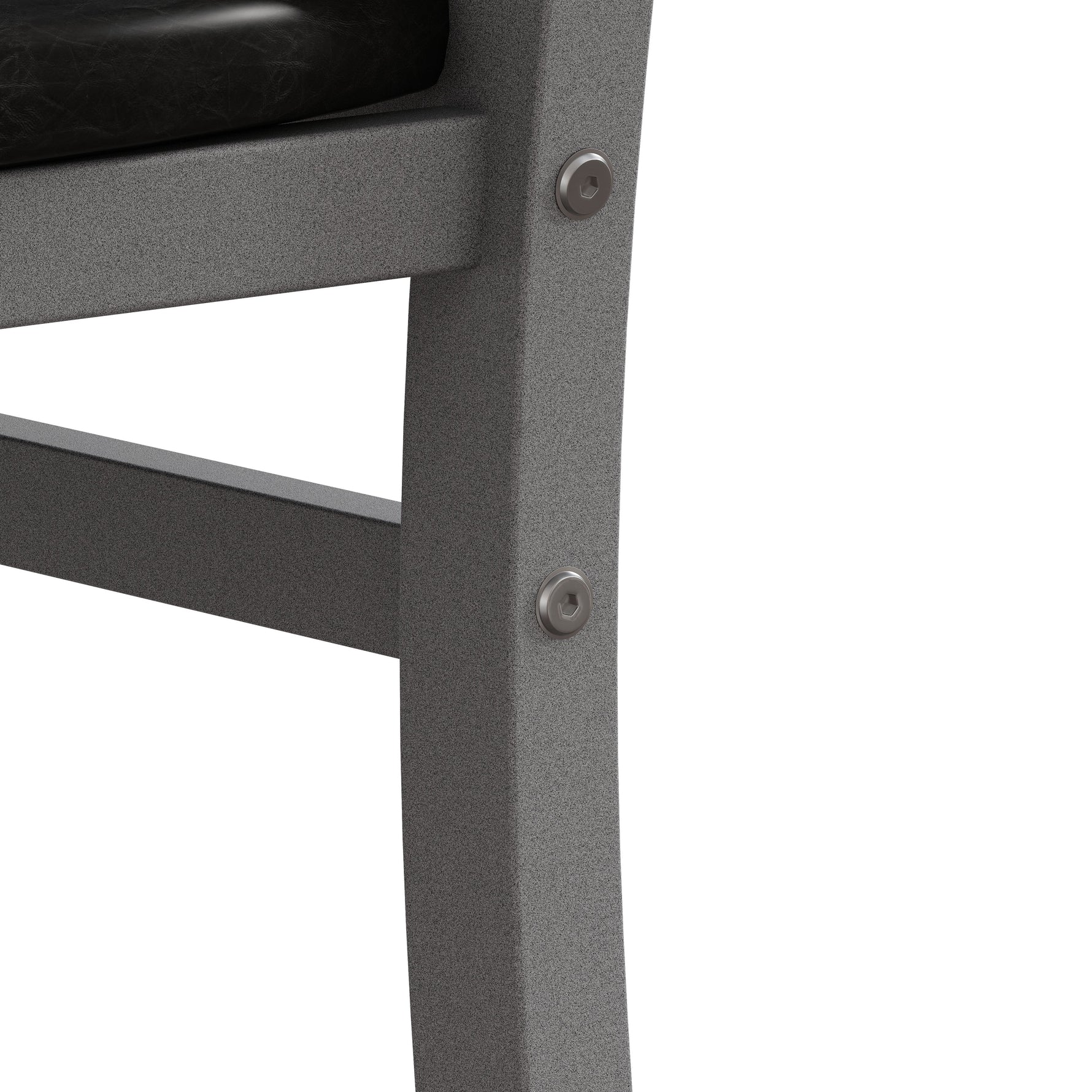 Dining Table Set for 4, Tulip Table with 4 Chairs, Black Table and Gray Chairs