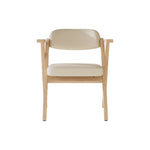 Set of 6 Solid Wood Folding Dining Chairs, Comfortable Padded High Back Portable Seating, Beige Linen