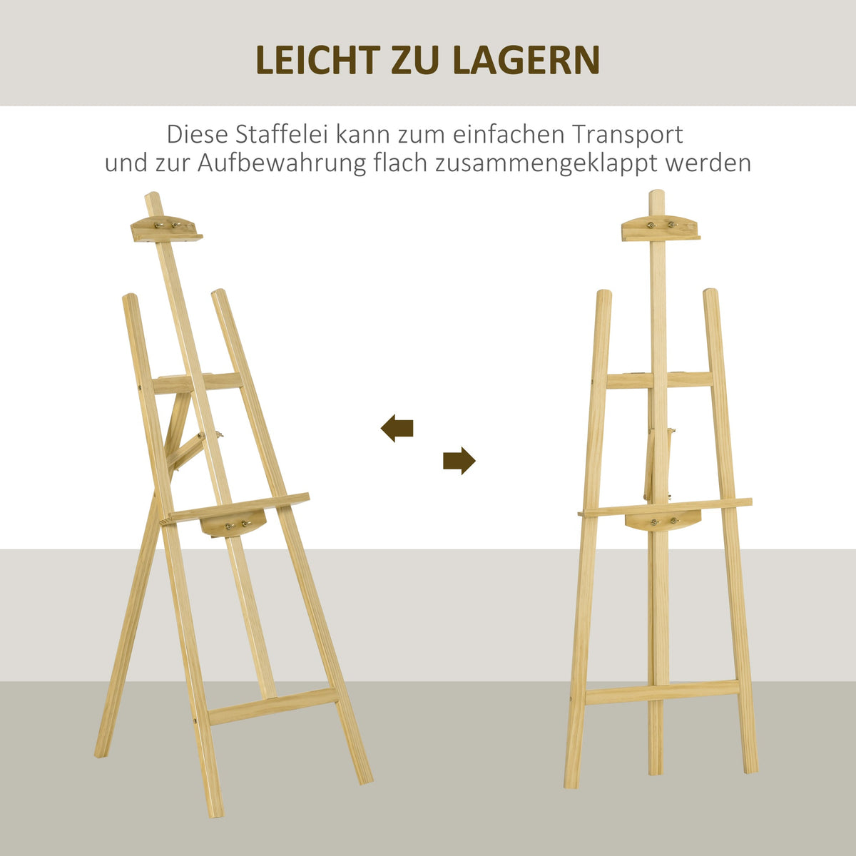 Easel, Studio Adjustable 90°, Pinewood