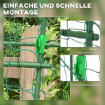 Trellis Adjustable Espalier Plant Frame Net Steel, Green