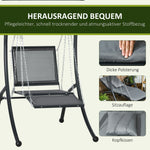 Hollywood Swing Garden Swing Cushions Adjustable Sunshade, Dark Grey