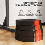 Dumbbell Weight Plate Set 4-Piece, 2x 5kg/10kg 30mm Bore, Black